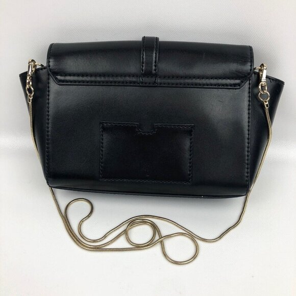 Kate Spade Riverside Street Black Leather Gold Chain Crossbody Bag Purse Handbag - Picture 6 of 7